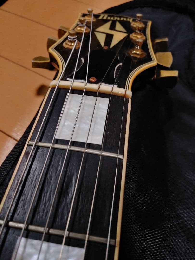 難あり　Burny バーニー　レスポールカスタムタイプ　イナズマインレイ