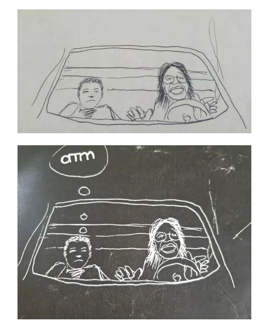 Mark Gonzales マークゴンザレス GONZ 原画 ATM 広告