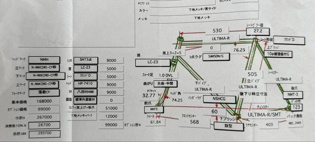マキノピストフレームとフォーク
