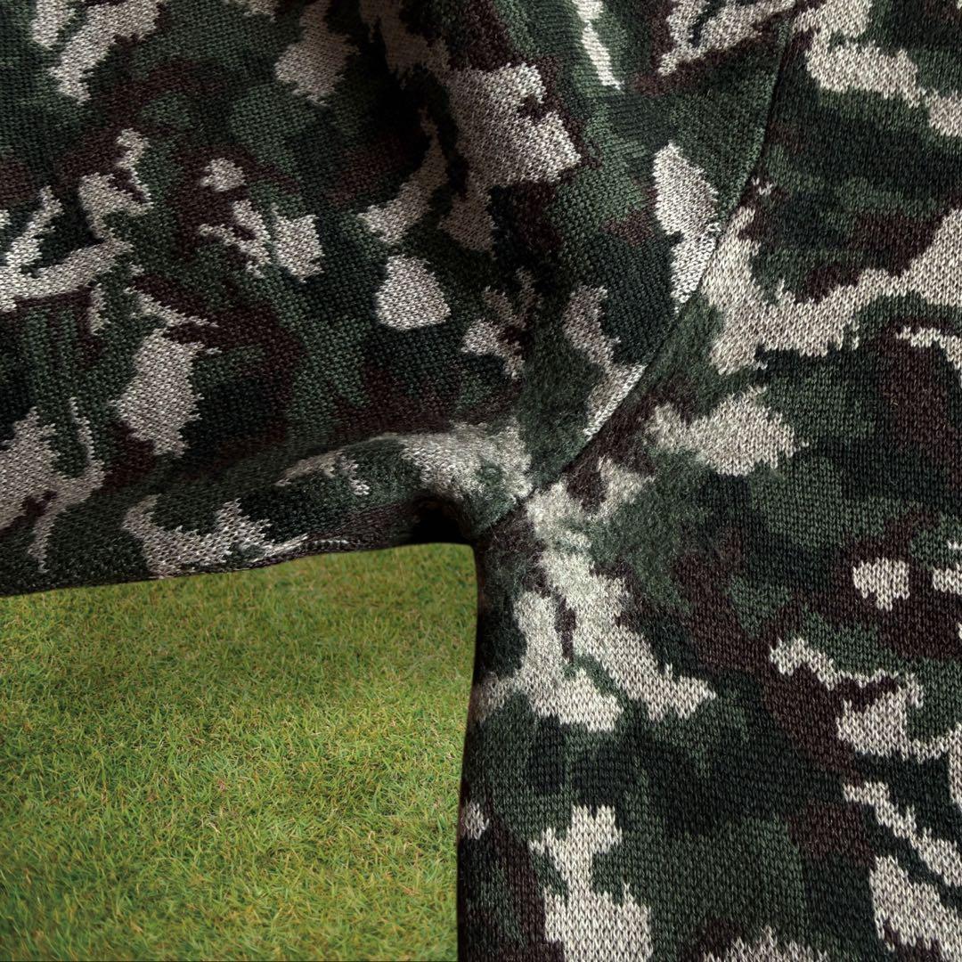 ブリーフィング　ニット　セーター　迷彩　黒　　XL〜XXL相当　ウール100%