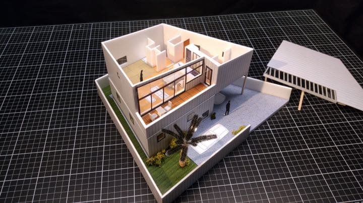 簡単な分解型建築模型 1/50 練習用 J-KB003