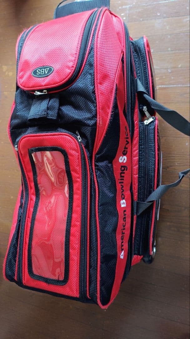 ABS ボウリング用バッグ キャスター付き レッド