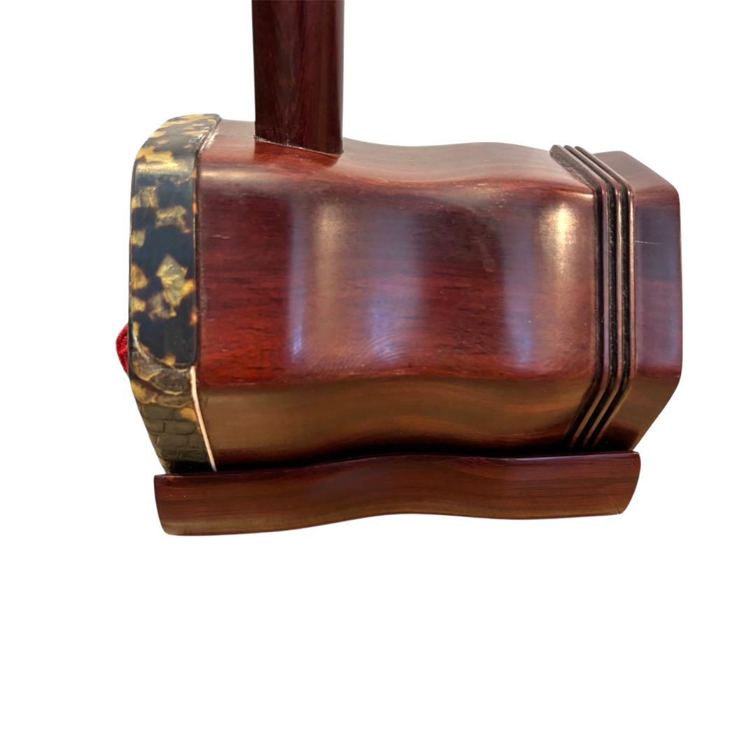 二胡　紫檀精品　錦蛇皮　古月琴坊　専用ケース　交換弦付き