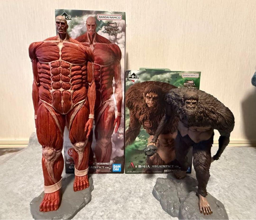 一番くじ　進撃の巨人　A賞 獣の巨人 ラストワン賞 超大型巨人 フィギュアセット
