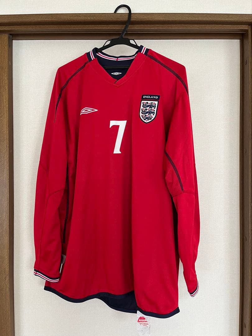 【レア】ベッカム日韓w杯サッカーユニホーム長袖リバーシブルXL