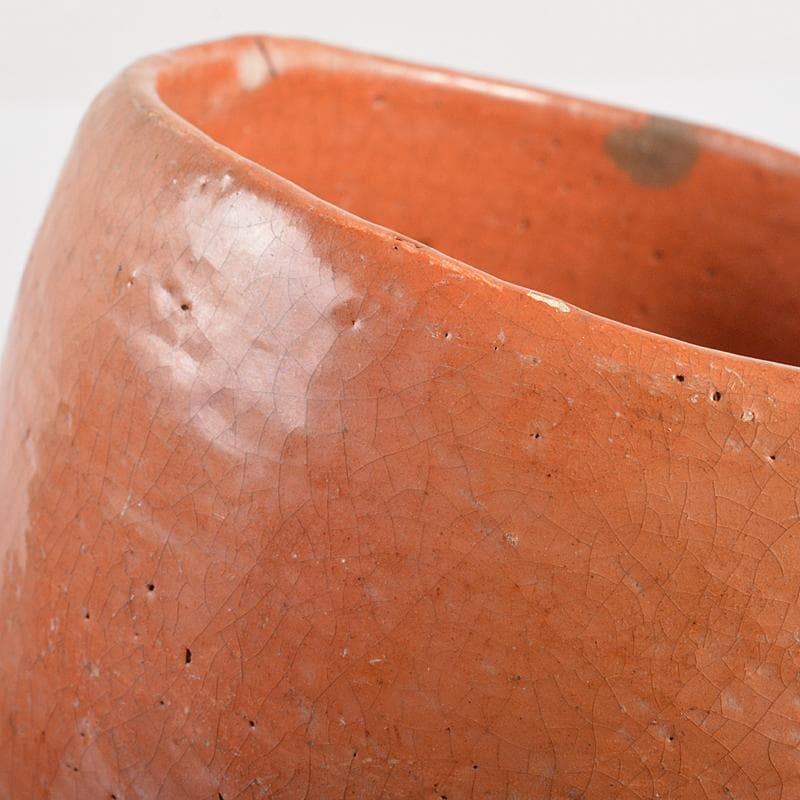 茶道具　楽吉左衛門　長入作　赤黒楽茶碗　書付旦入識箱　M　R7076