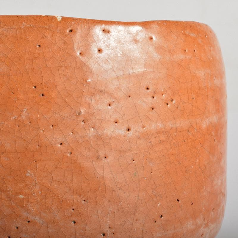 茶道具　楽吉左衛門　長入作　赤黒楽茶碗　書付旦入識箱　M　R7076