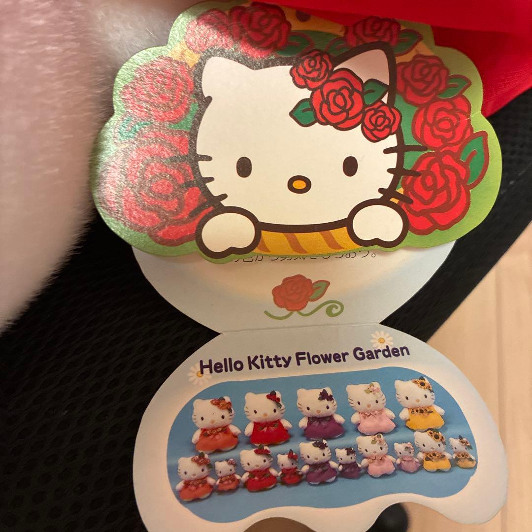 希少レア　ハローキティーフラワーガーデンぬいぐるみ 赤いバラ　特大　即購入OK