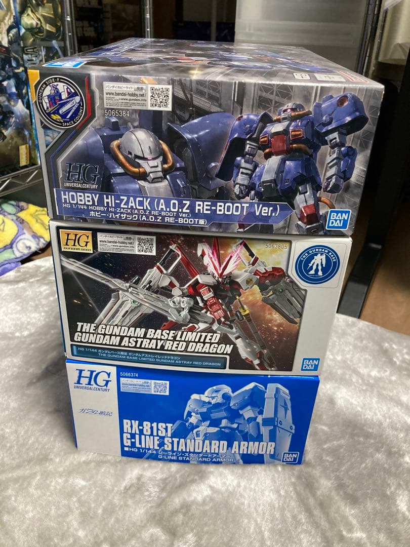 HGアストレイレッドドラゴン・ホビーハイザック・ジーラインスタンドアーマー