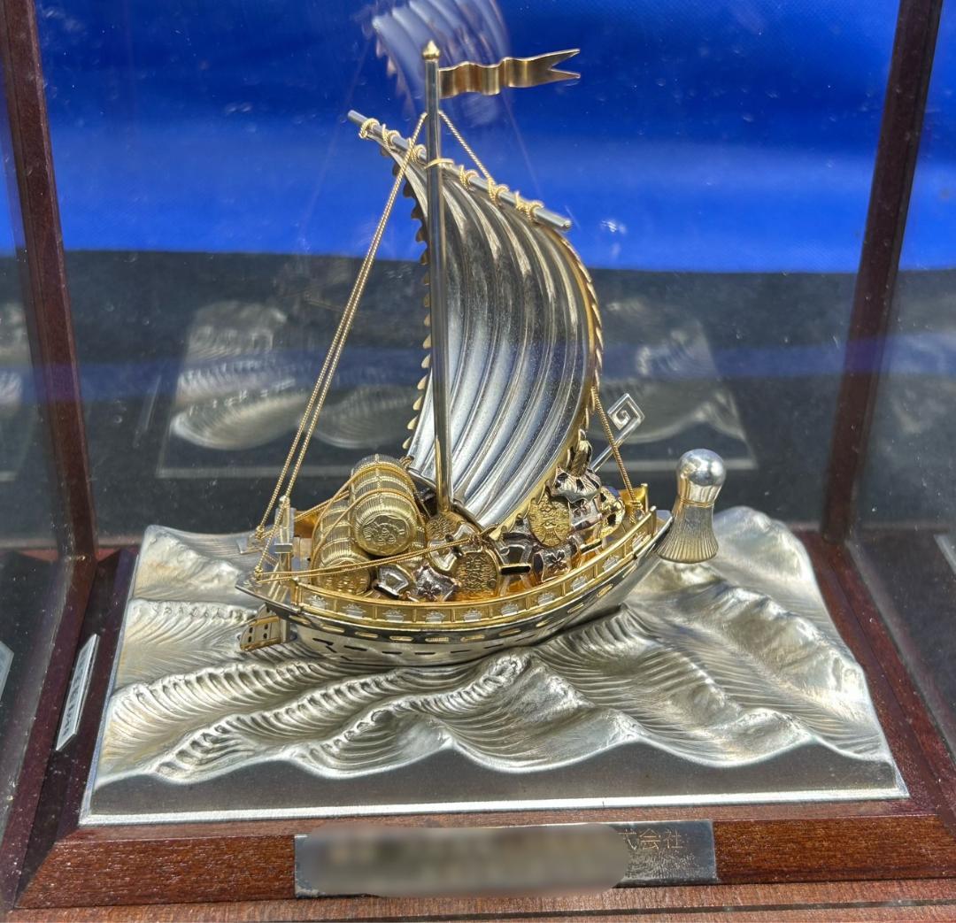 銀製　宝船　武比古作　6号　本体SILVER985（92.6g）　プレート970