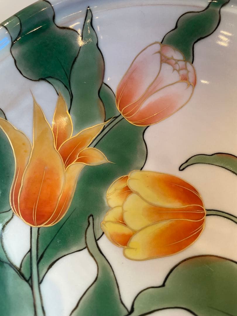 陶葊　陶あん　大鉢　チューリップ