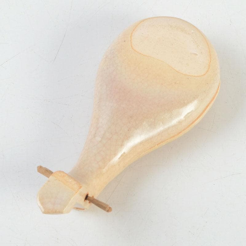 茶道具　宗栄造　萩焼　琵琶香合　V　9382