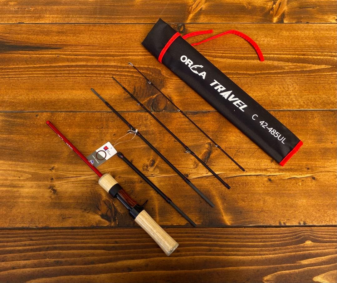 トラウトロッド　ウッド調　485UL 424UL ベイトロッド　パックロッド