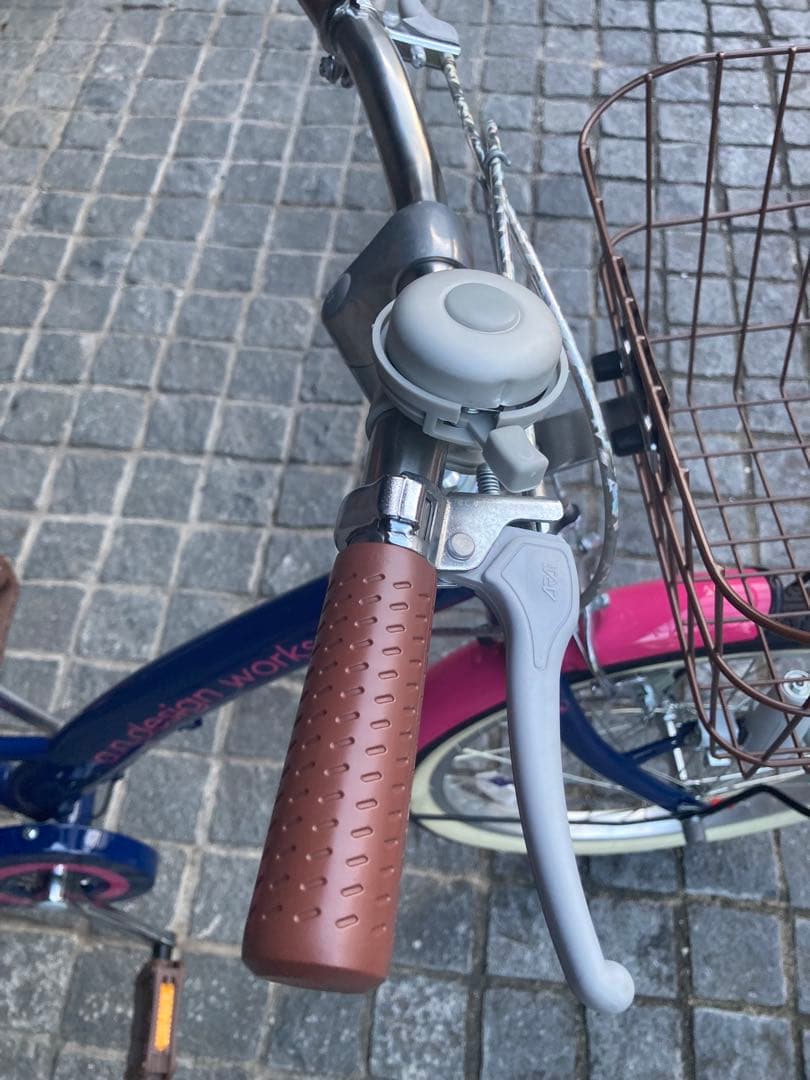 a.n.design works 子供用自転車 ネイビー/ピンク　20インチ