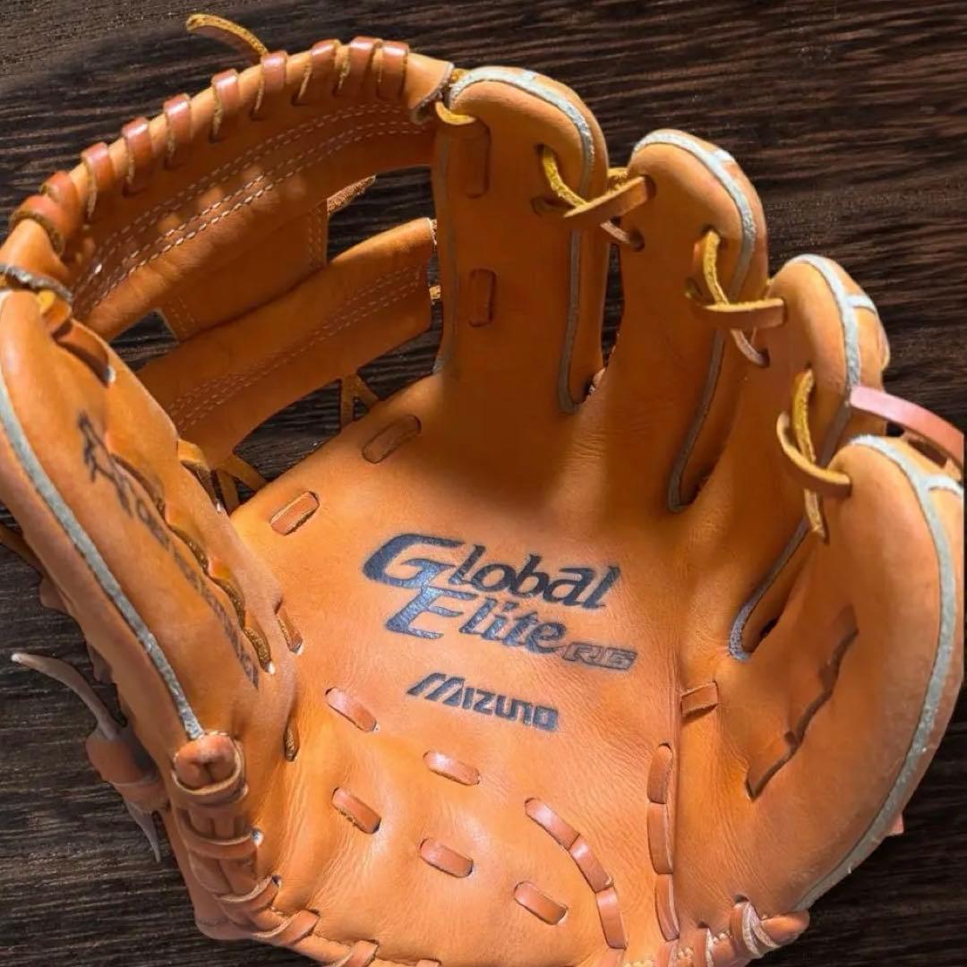 Mizuno Global Elite 軟式グローブ オレンジ【ジュニア用】