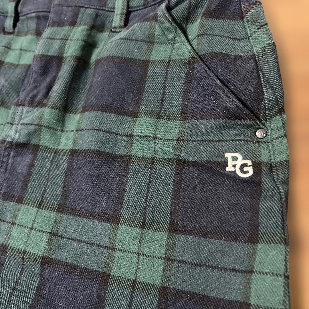 パーリーゲイツ　グリーンブラックチェック スカート