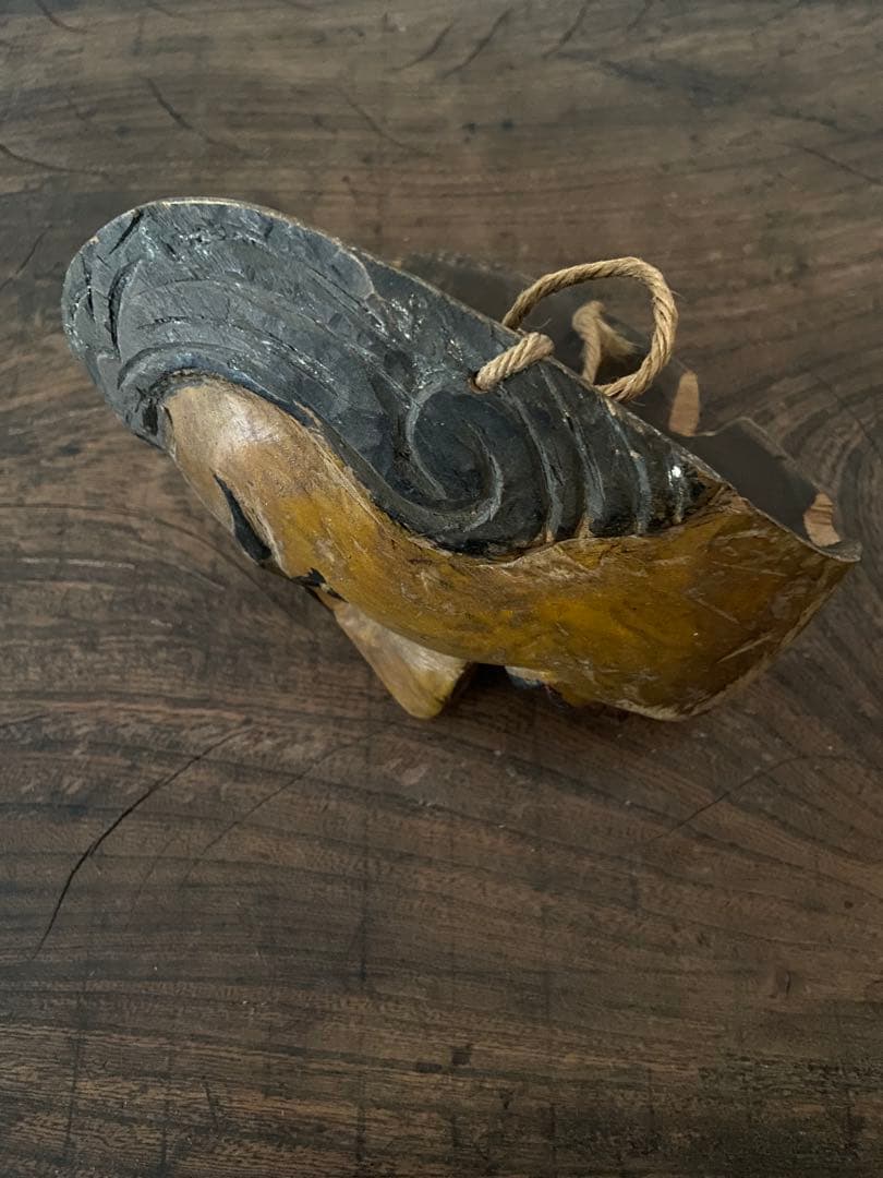 木彫 仮面 行道面 プリミティブマスク 古作 オブジェ