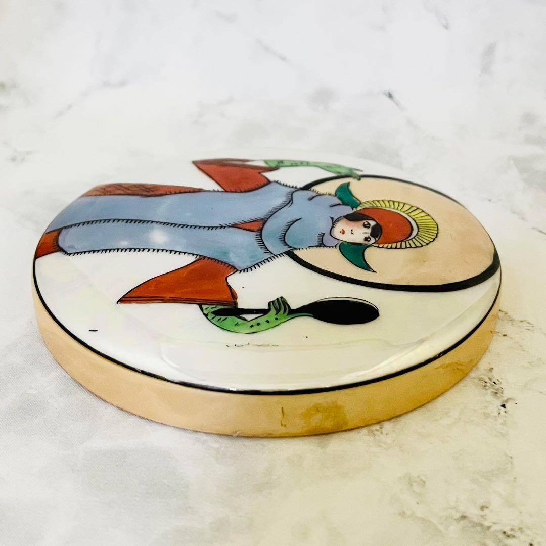 【オールドノリタケ/デコレディ/パフケース】アールデコ/ラスター彩/パウダー