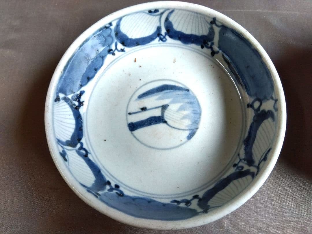 骨董　染付皿　中皿