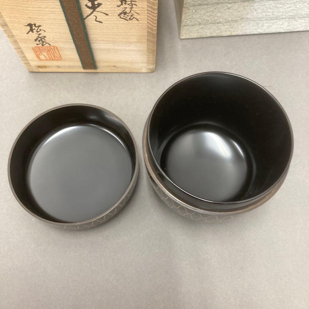 茶道具　￼網目蒔絵　大棗　西村松雲　造　共箱　状態良好　S85TI