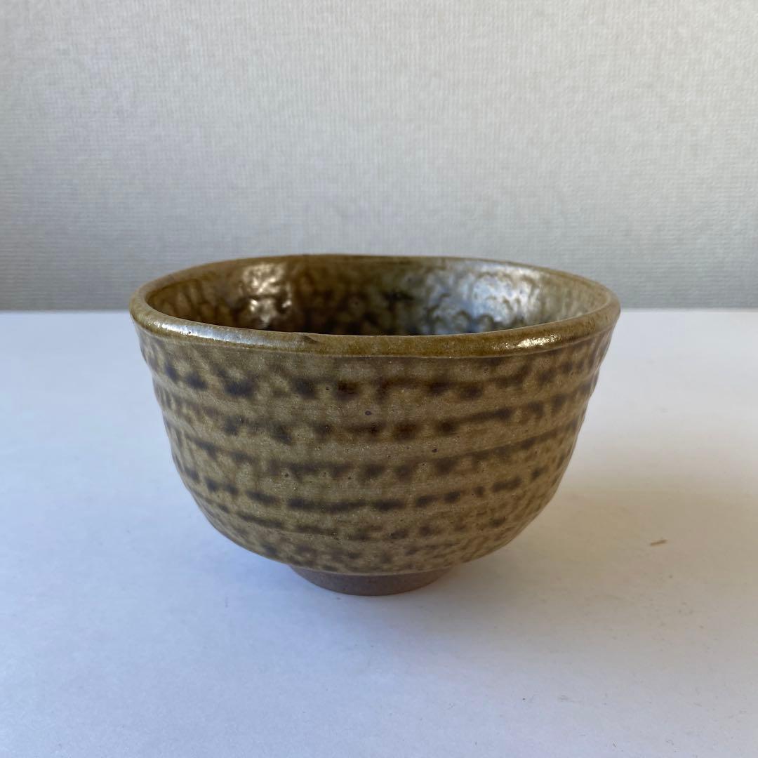 茶碗　平安玉峯　熠変織部　勅題緑　玉凰　共箱共布