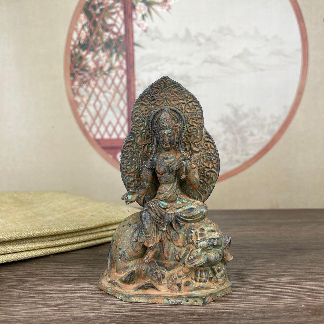 仏教美術 仏像 文殊普賢菩薩 仏堂奉納 仏像 招財 開運 風水 工芸品 置物