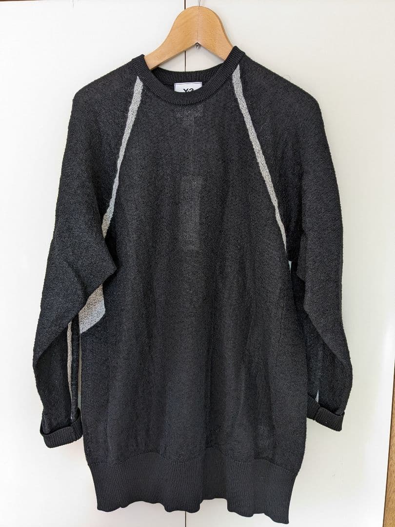 新品 Y-3 ワイスリー W CLASSIC SHEER ニット ロゴセーター