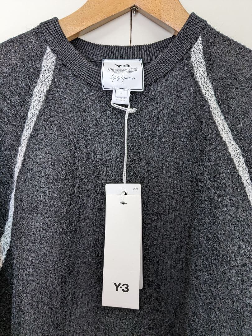 新品 Y-3 ワイスリー W CLASSIC SHEER ニット ロゴセーター