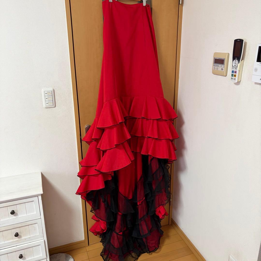 フラメンコバタデコーラ　赤×黒