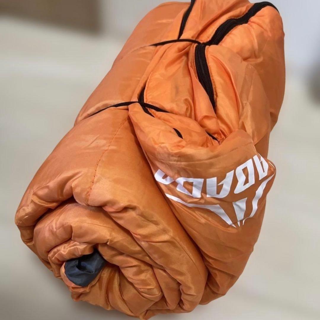 DABADA 封筒型 寝袋 シュラフ 3点セット 収納袋付き ダバダ 黒青橙