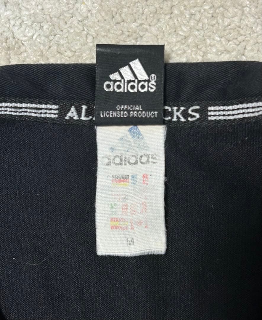 【美品】 adidas オールブラックス 正規ライセンス ラガーシャツ（M）