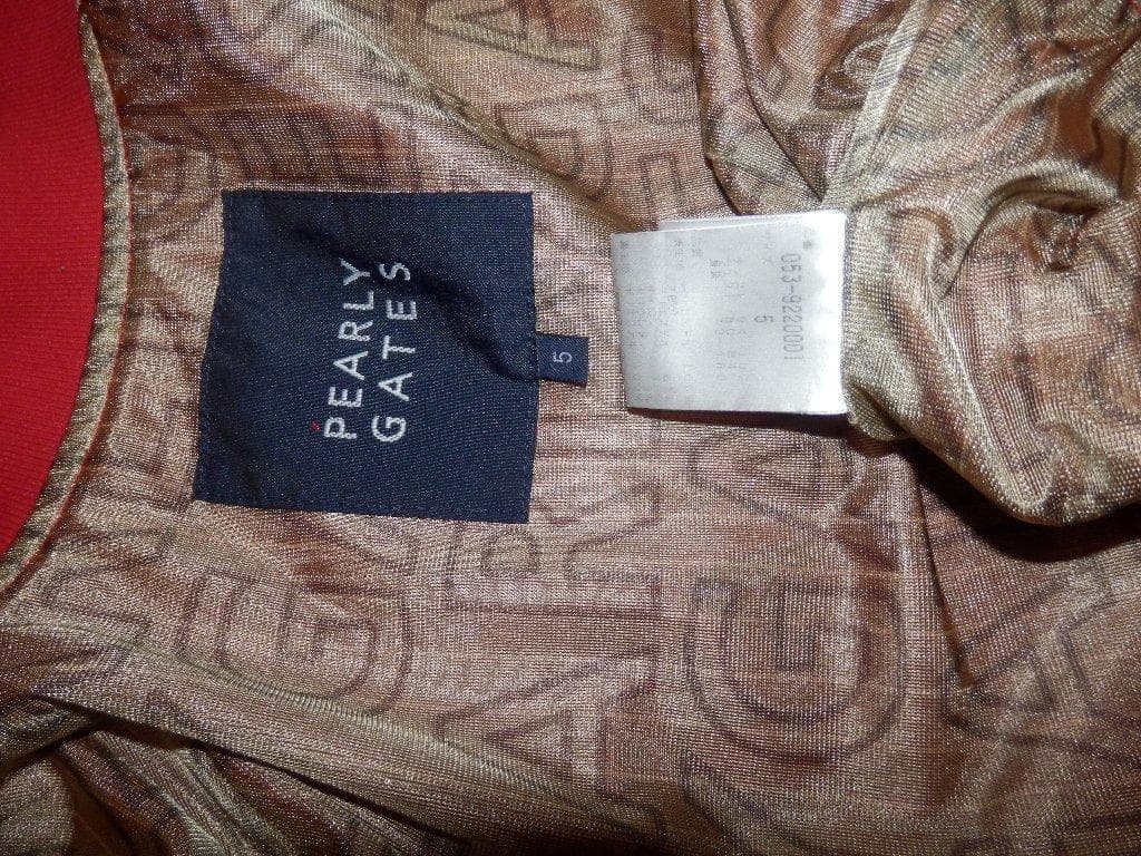 美品 ★パーリーゲイツ★人気 ダブルジップジャケット 赤 PG柄★サイズ5 L