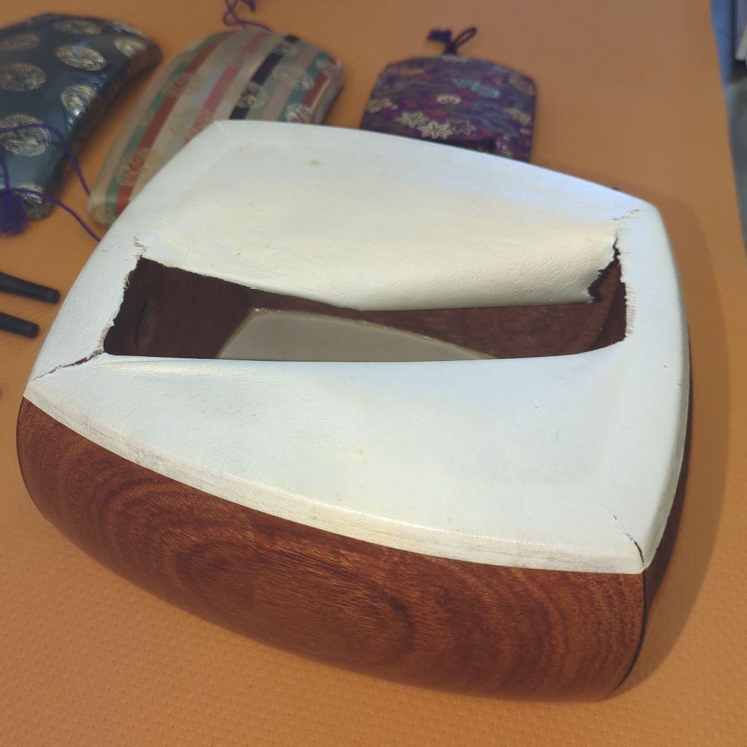 三味線　紅木　金細