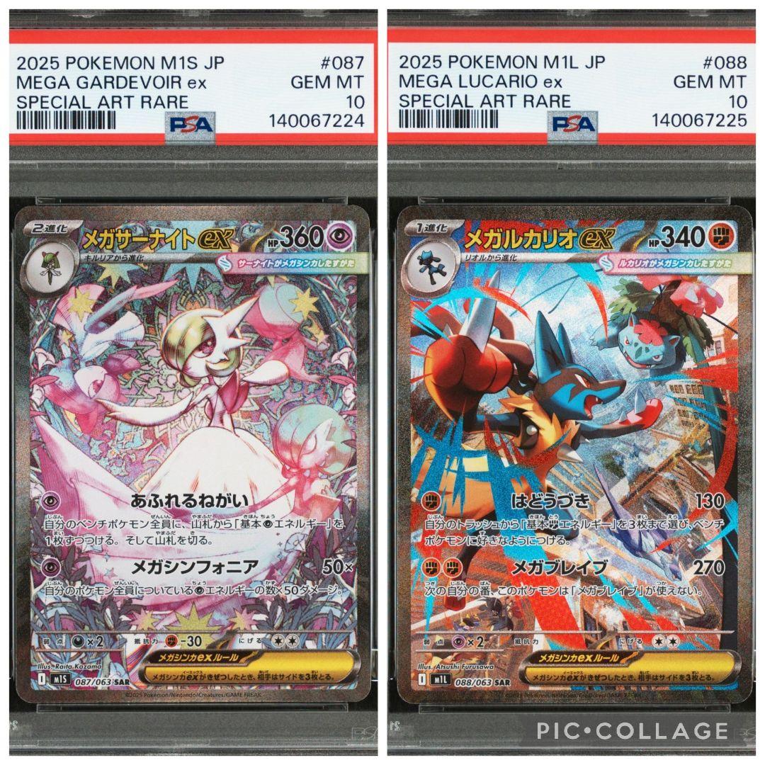 PSA10 メガサーナイトex sar メガルカリオex 連番