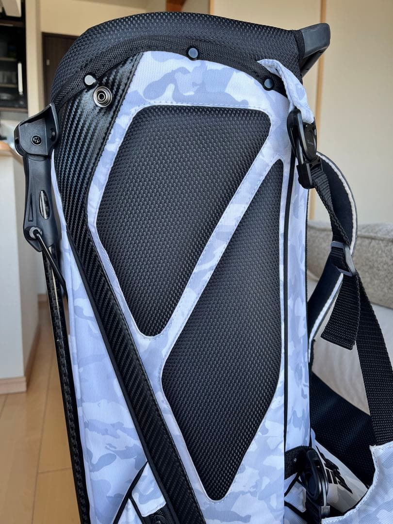 美品pxg スタンド型キャディバッグ　迷彩柄　カモフラ　ライトグレー　9型　軽量