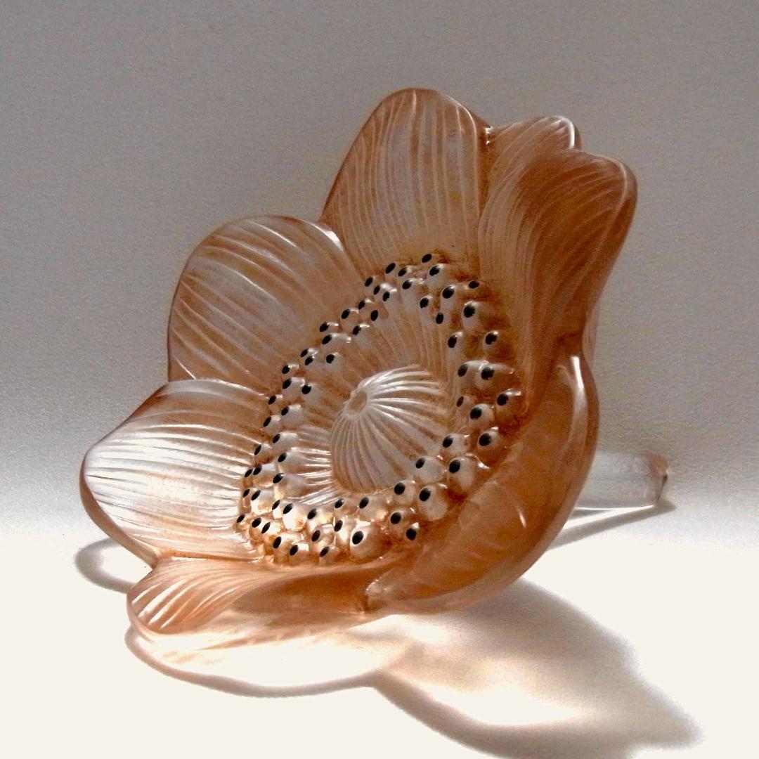 ルネ・ラリック アネモネの花 オブジェ R. LALIQUE