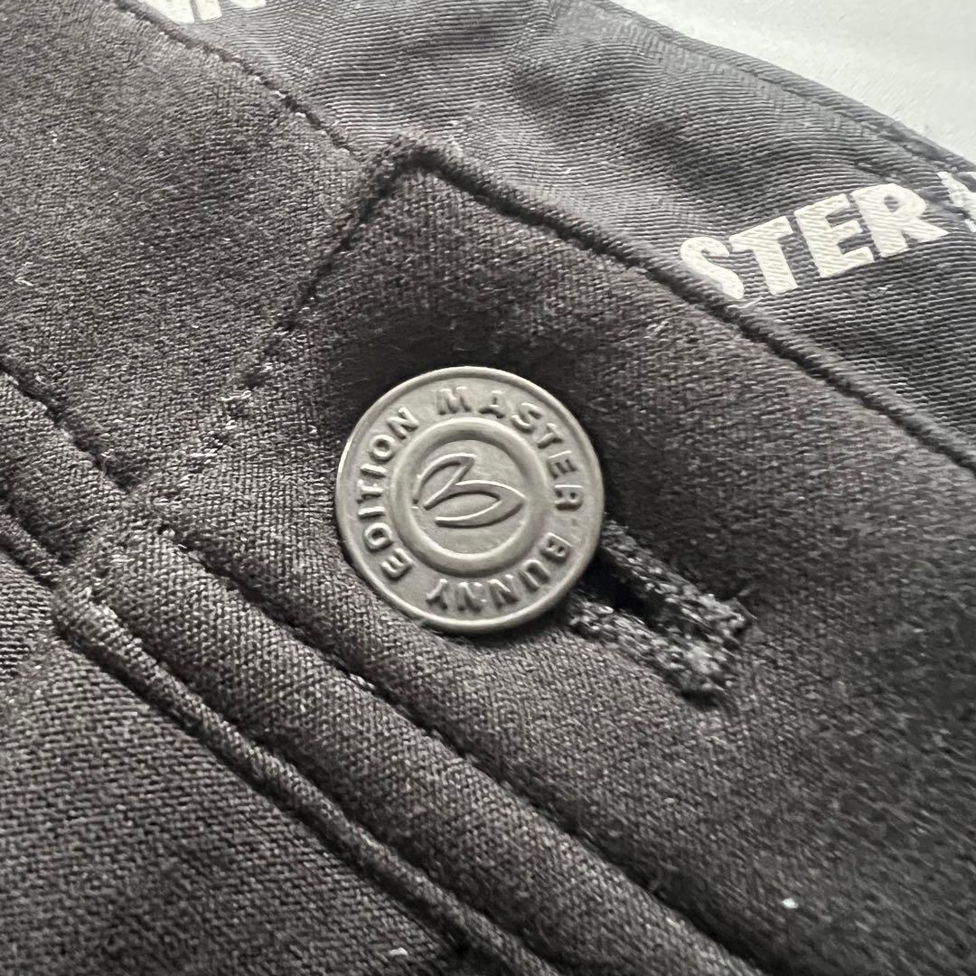 マスターバニー　パーリーゲイツ　ダンボールニット　ゴルフパンツ　裏起毛　M 黒