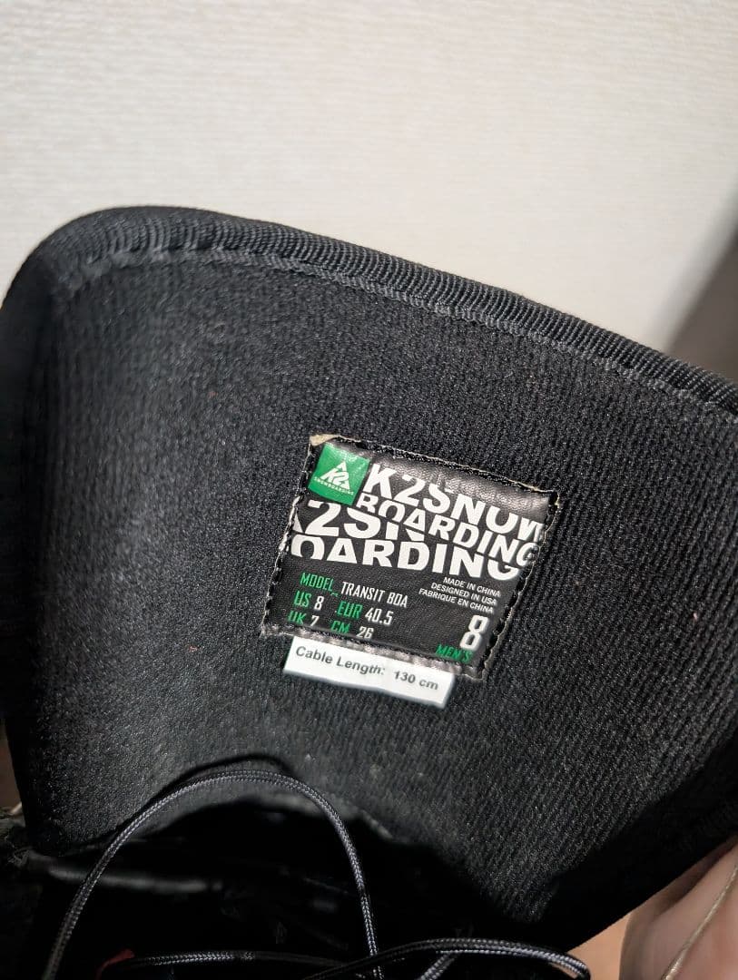 【美品】K2 TRANSIT BOA 26cm スノーボードブーツ