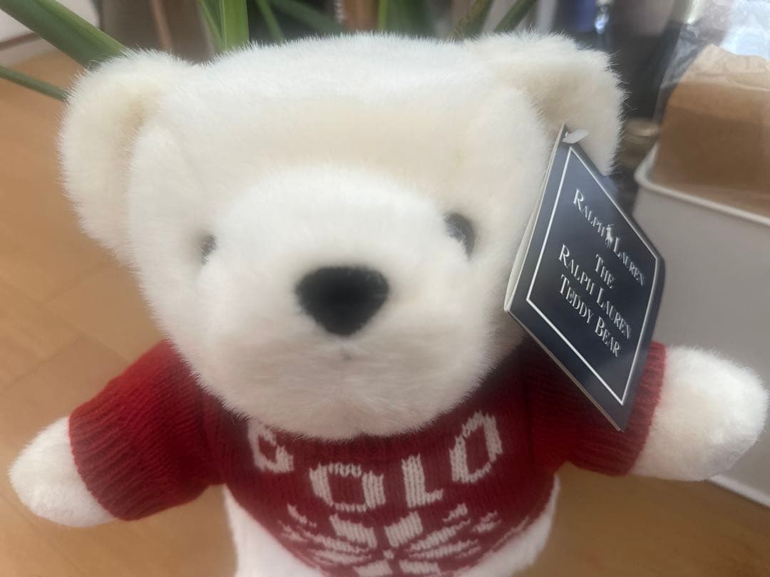POLO ベア ぬいぐるみ – 赤いセーター＆スノーフレークデザイン