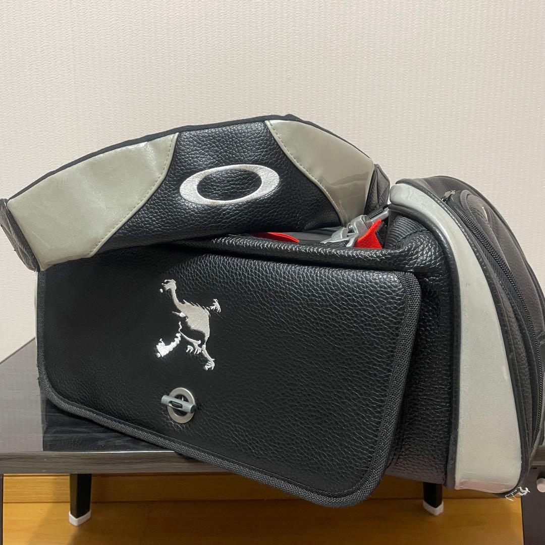 Oakley オークリー　ゴルフバッグ　ボストンバッグ　レザー　ブラック　刺繍