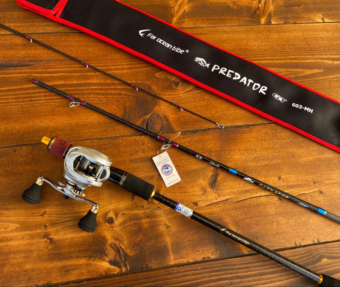 ジギングセット　ジギングリール　3ピースパックロッド　Fujiガイド タイラバ