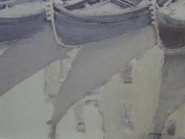 松浦　安弘【陽に映える運河】、希少画集画、状態良好、新品高級額装付