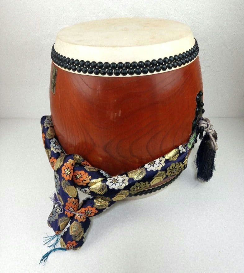 K.G【上鳴保証】和太鼓　欅切り抜き胴　台なし　*AN32