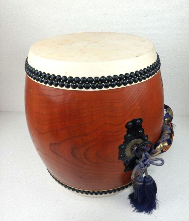 K.G【上鳴保証】和太鼓　欅切り抜き胴　台なし　*AN32