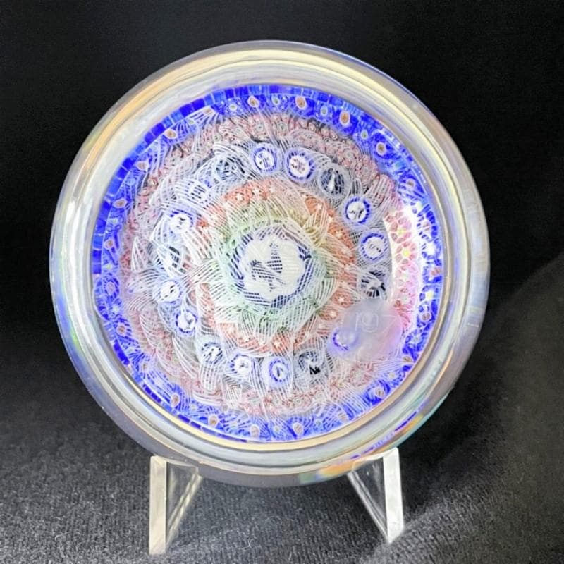 特大サイズ 希少 1971 バカラ クリスタル ペーパーウェイト（鶏と花）