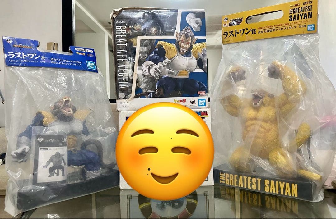 一番くじ ドラゴンボール　ラストワン賞　黄金大猿フィギュア2個+ SHF 大猿