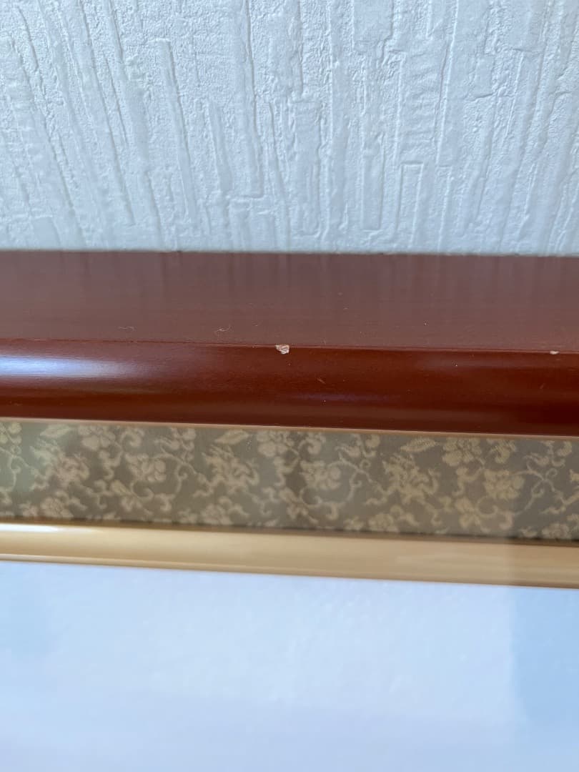 【中古品】★叙勲額　日本製 天然木/茶どんす