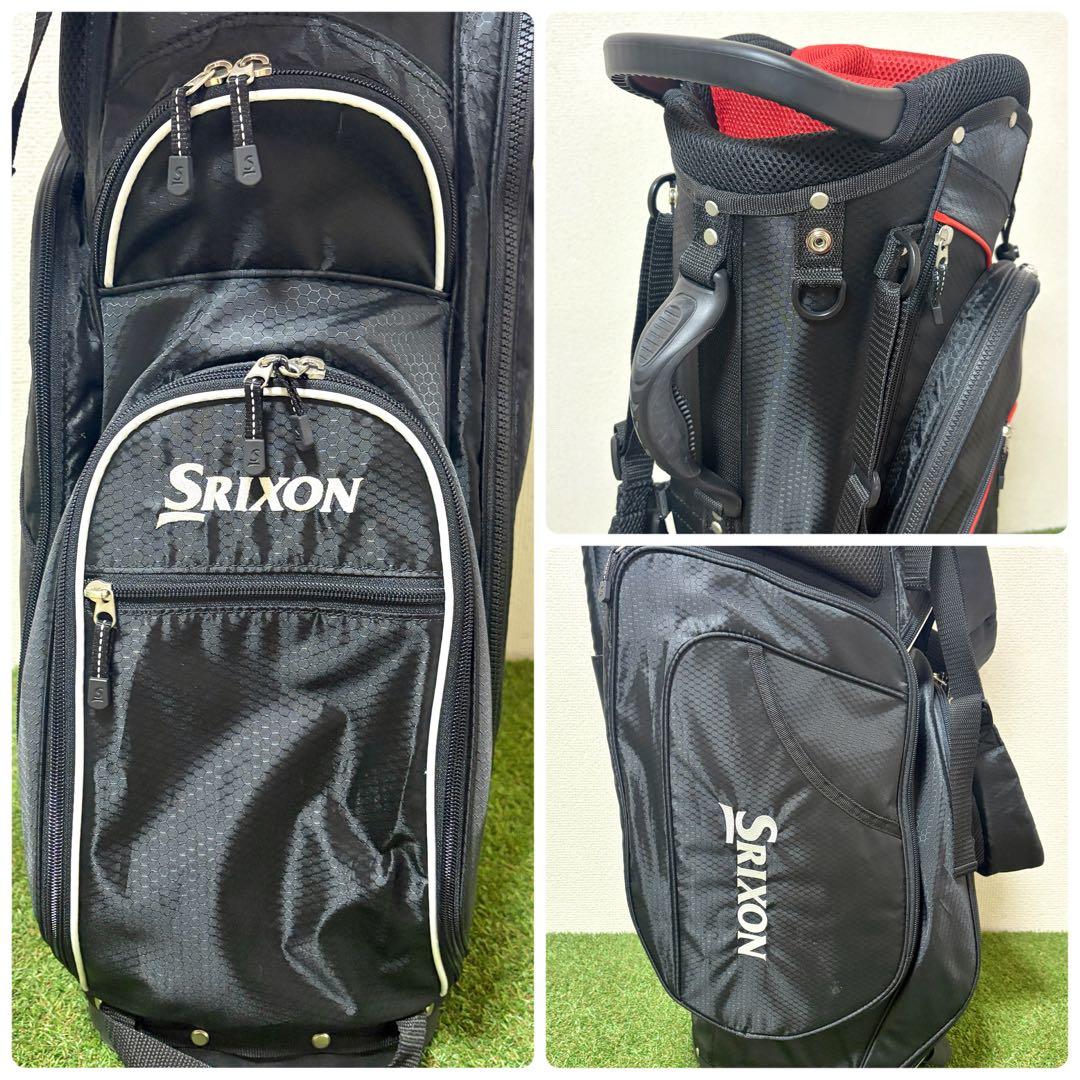 美品｜スリクソン　キャディバッグ　軽量　スタンド式　アスリート　黒　ブラック