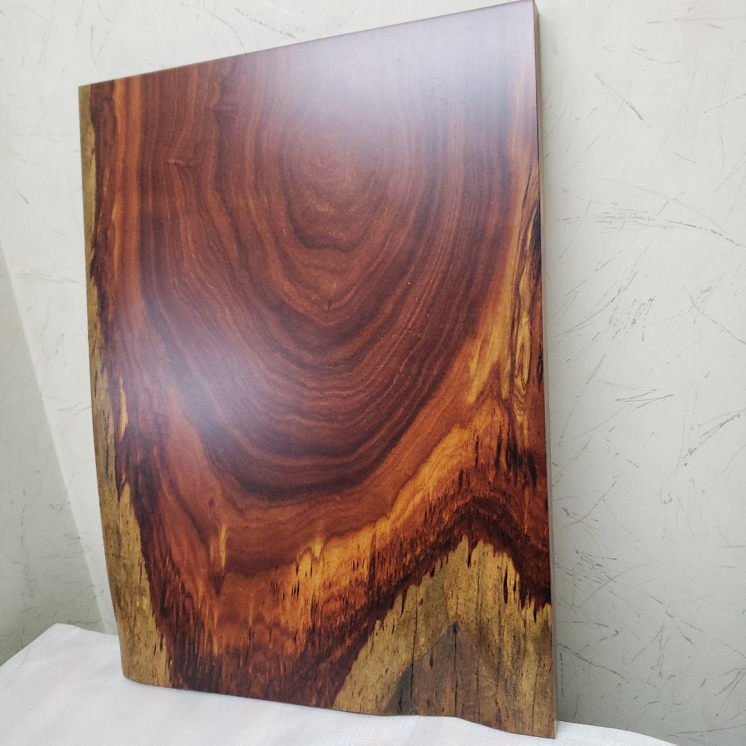 蔵出し特価　紫檀花台　無垢木材板 美しい木目模様　４３×３２×２cm