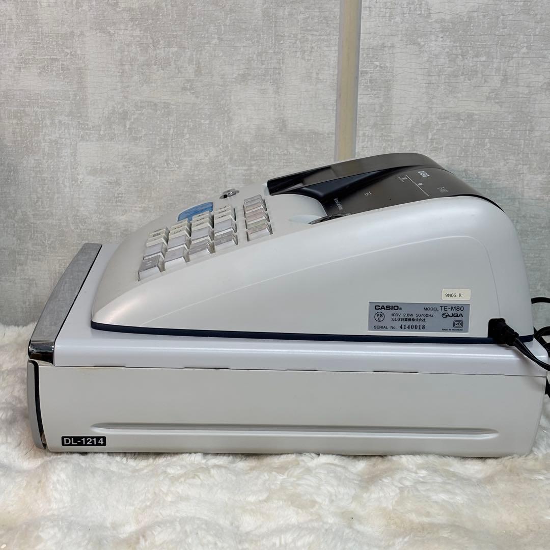 CASIO TE-M80 電子レジスター 鍵付き 美品 動作良好 カシオ